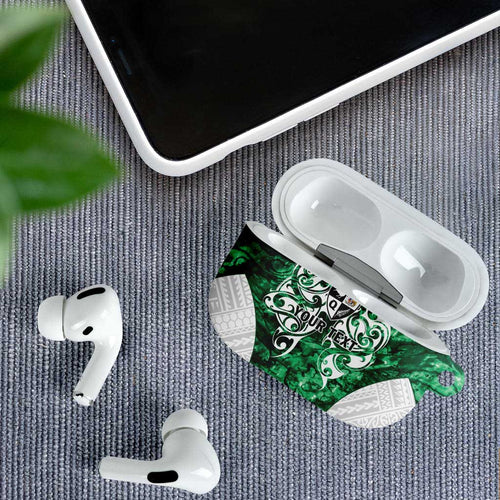Queensland Maori Kiwi Personalised AirPods Case Kikirangi Papua Shell Maori Tribal Tattoo - Aussie Hoodie