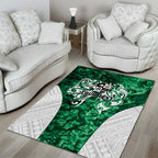 Queensland Maori Kiwi Personalised Area Rug Kikirangi Papua Shell Maori Tribal Tattoo