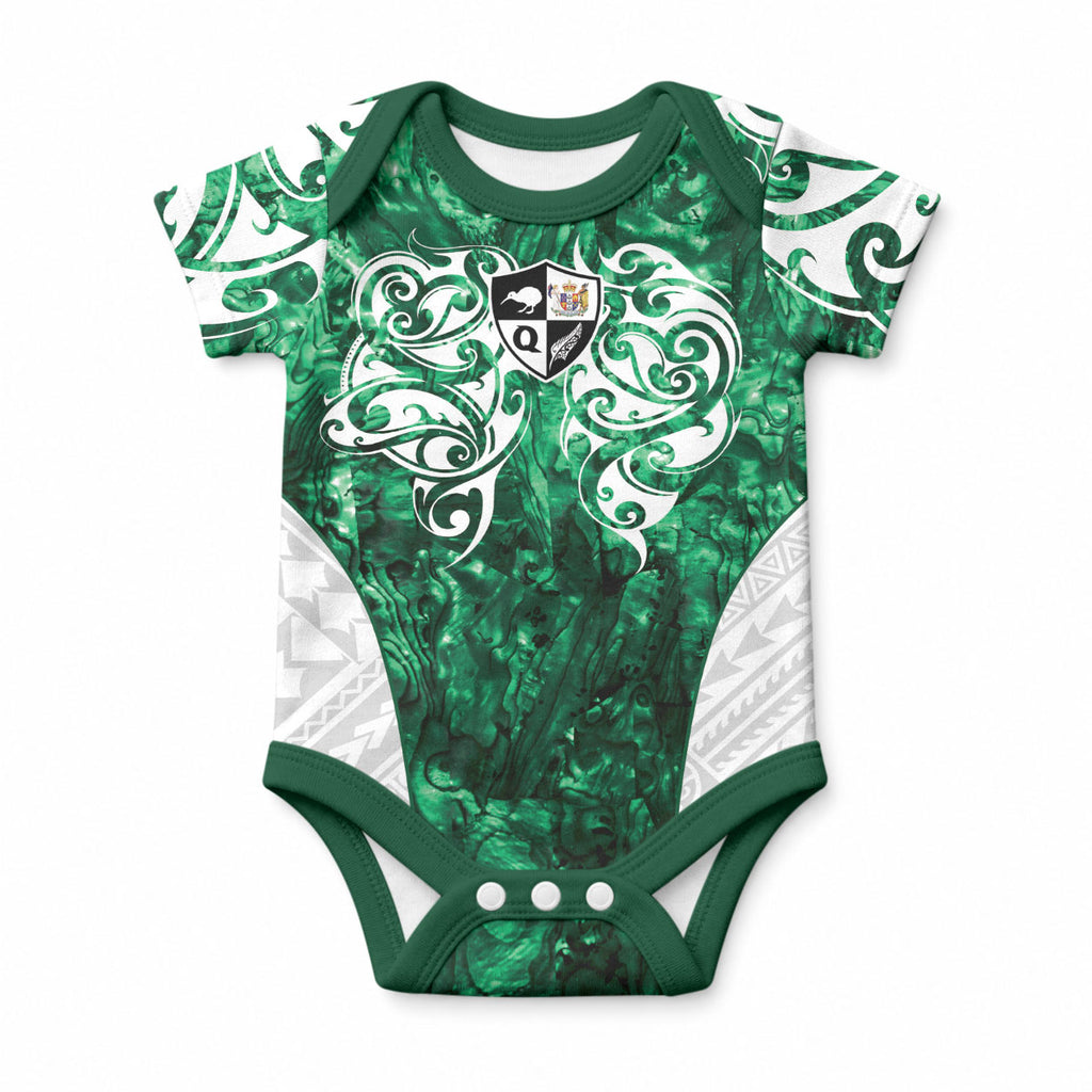 Queensland Maori Kiwi Personalised Baby Onesie Kikirangi Papua Shell Maori Tribal Tattoo