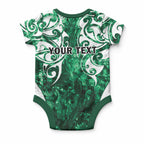 Queensland Maori Kiwi Personalised Baby Onesie Kikirangi Papua Shell Maori Tribal Tattoo