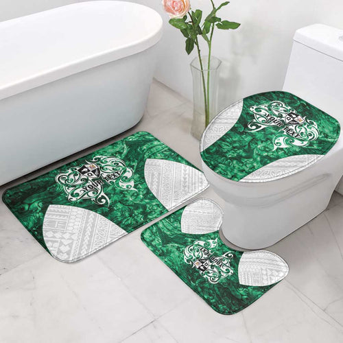 Queensland Maori Kiwi Personalised Bathroom Set Kikirangi Papua Shell Maori Tribal Tattoo - Aussie Hoodie