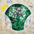 Queensland Maori Kiwi Personalised Beach Blanket Kikirangi Papua Shell Maori Tribal Tattoo