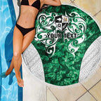 Queensland Maori Kiwi Personalised Beach Blanket Kikirangi Papua Shell Maori Tribal Tattoo