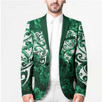 Queensland Maori Kiwi Personalised Blazer Kikirangi Papua Shell Maori Tribal Tattoo - Aussie Hoodie