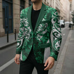 Queensland Maori Kiwi Personalised Blazer Kikirangi Papua Shell Maori Tribal Tattoo - Aussie Hoodie