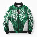Queensland Maori Kiwi Personalised Bomber Puffer Jacket Kikirangi Papua Shell Maori Tribal Tattoo - Aussie Hoodie