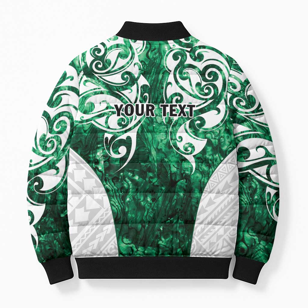 Queensland Maori Kiwi Personalised Bomber Puffer Jacket Kikirangi Papua Shell Maori Tribal Tattoo - Aussie Hoodie