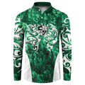 Queensland Maori Kiwi Personalised Button Sweatshirt Kikirangi Papua Shell Maori Tribal Tattoo