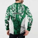 Queensland Maori Kiwi Personalised Button Sweatshirt Kikirangi Papua Shell Maori Tribal Tattoo