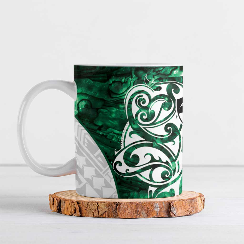 Queensland Maori Kiwi Personalised Ceramic Mug Kikirangi Papua Shell Maori Tribal Tattoo - Aussie Hoodie