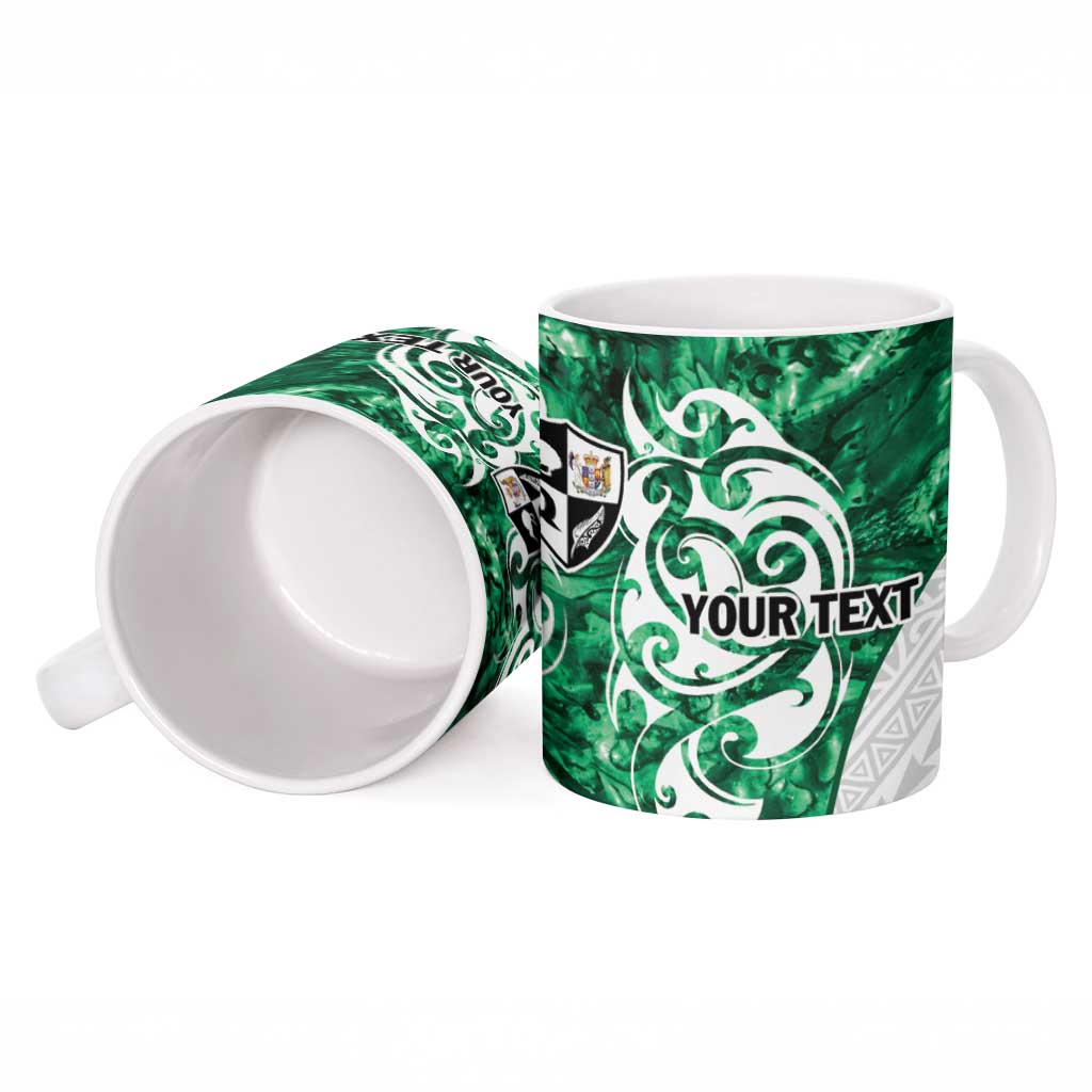 Queensland Maori Kiwi Personalised Ceramic Mug Kikirangi Papua Shell Maori Tribal Tattoo - Aussie Hoodie