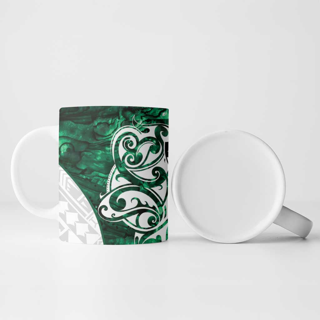 Queensland Maori Kiwi Personalised Ceramic Mug Kikirangi Papua Shell Maori Tribal Tattoo - Aussie Hoodie