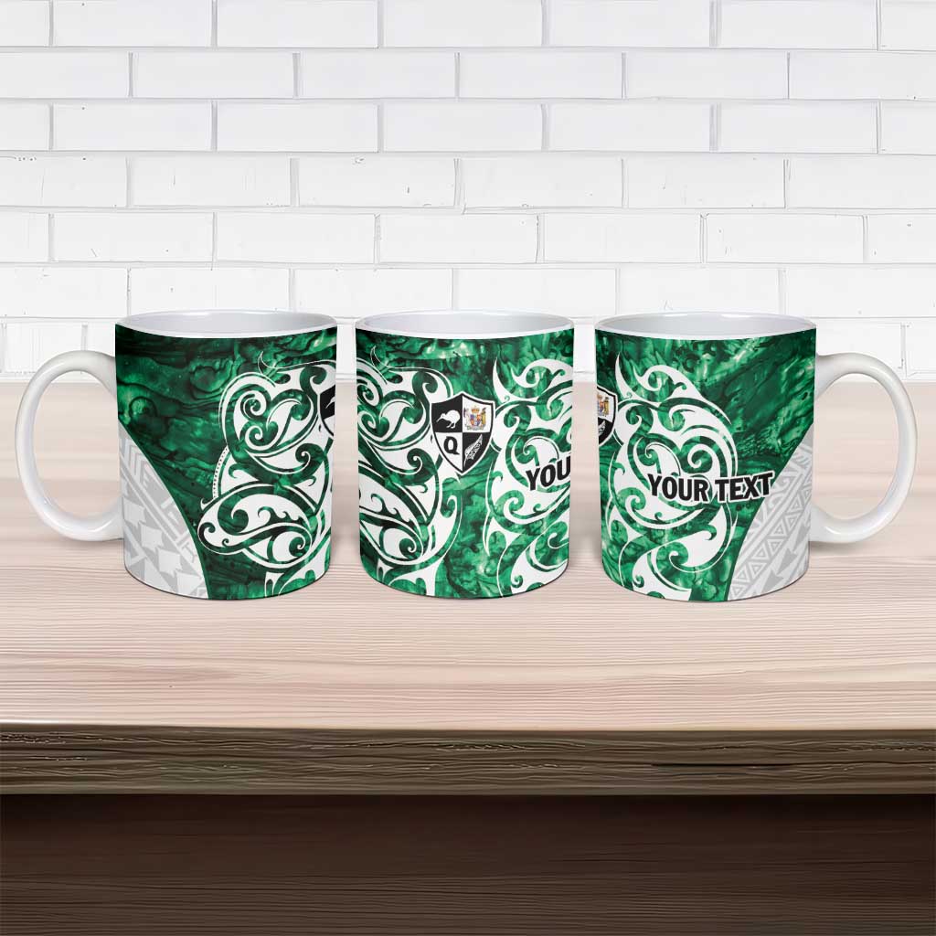Queensland Maori Kiwi Personalised Ceramic Mug Kikirangi Papua Shell Maori Tribal Tattoo - Aussie Hoodie