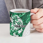 Queensland Maori Kiwi Personalised Ceramic Mug Kikirangi Papua Shell Maori Tribal Tattoo - Aussie Hoodie