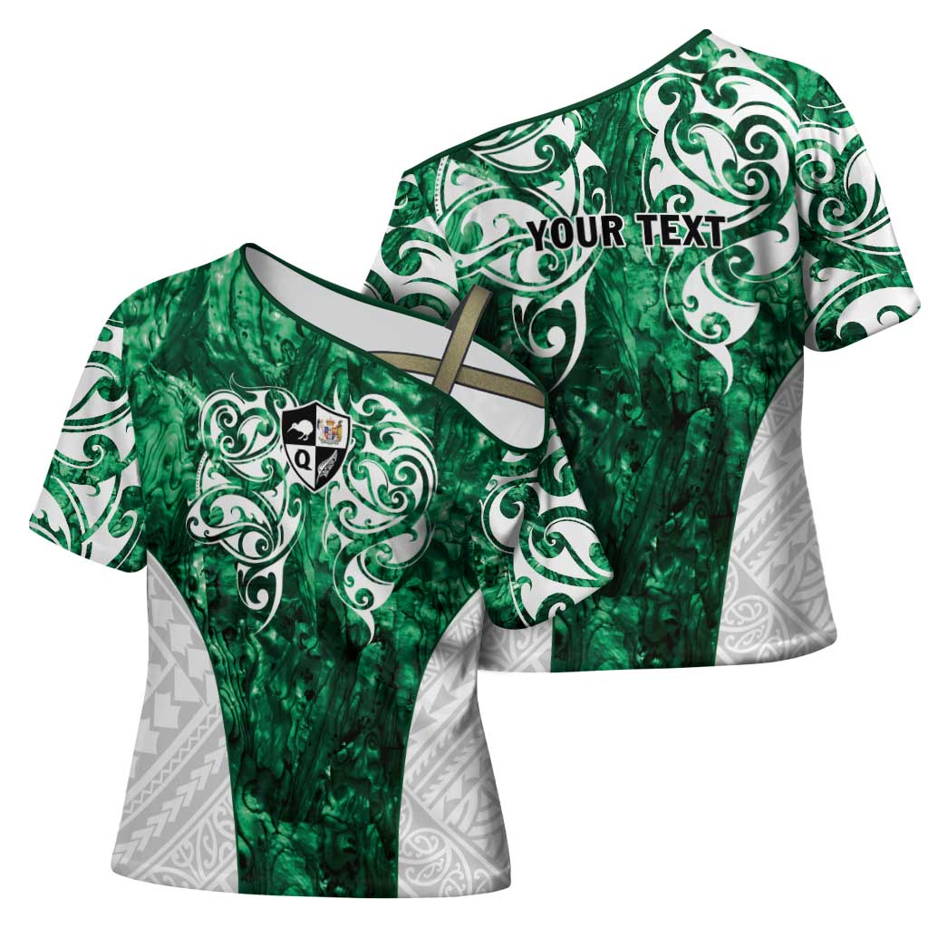 Queensland Maori Kiwi Personalised Cross Shoulder Shirt Kikirangi Papua Shell Maori Tribal Tattoo - Aussie Hoodie