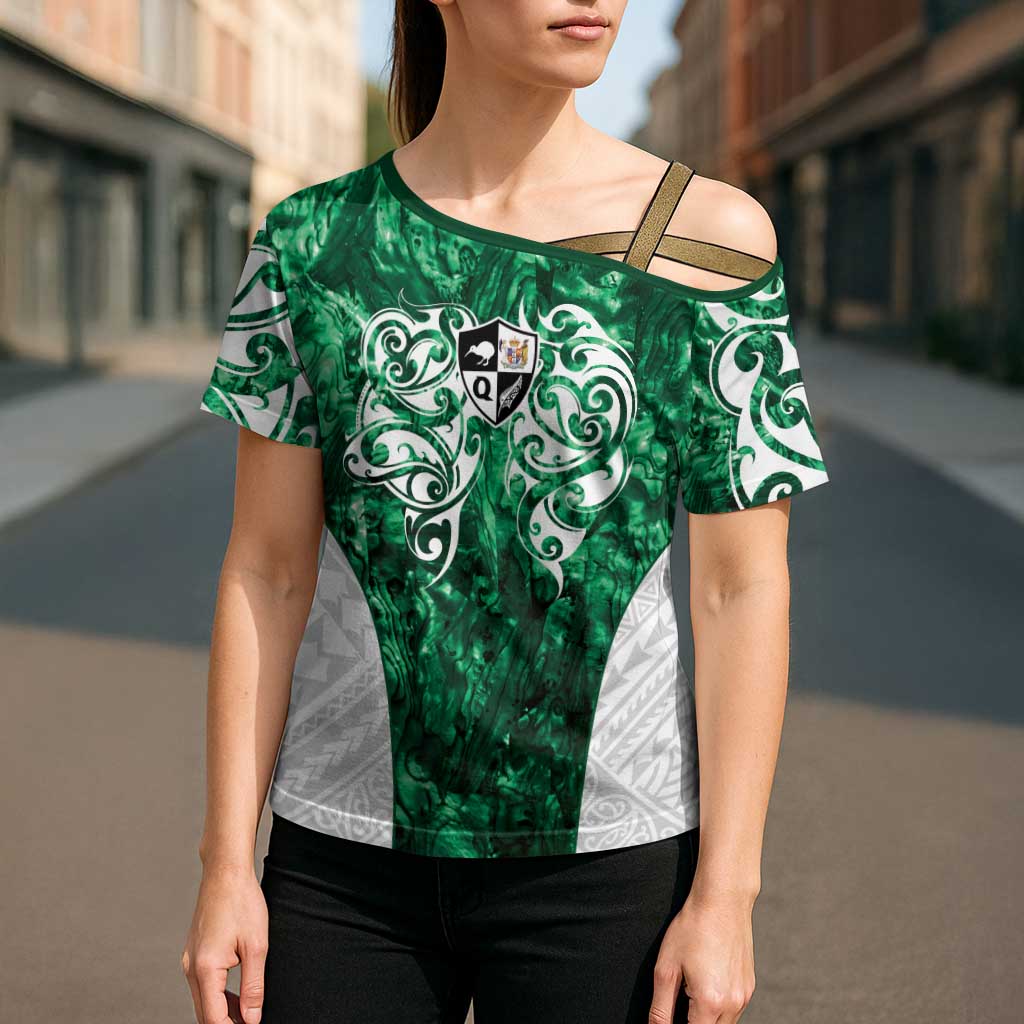 Queensland Maori Kiwi Personalised Cross Shoulder Shirt Kikirangi Papua Shell Maori Tribal Tattoo - Aussie Hoodie