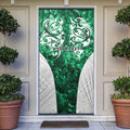 Queensland Maori Kiwi Personalised Door Cover Kikirangi Papua Shell Maori Tribal Tattoo - Aussie Hoodie