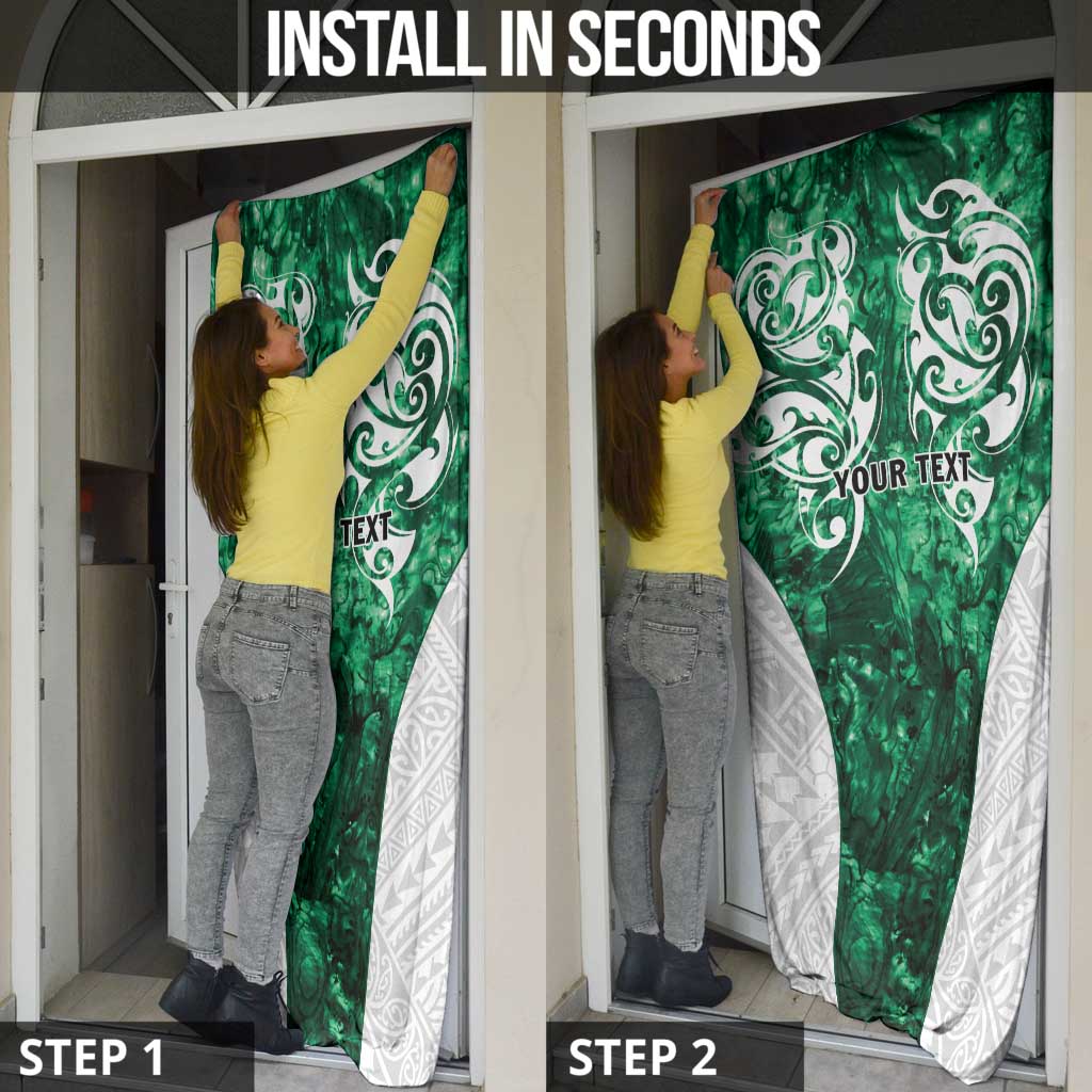 Queensland Maori Kiwi Personalised Door Cover Kikirangi Papua Shell Maori Tribal Tattoo - Aussie Hoodie