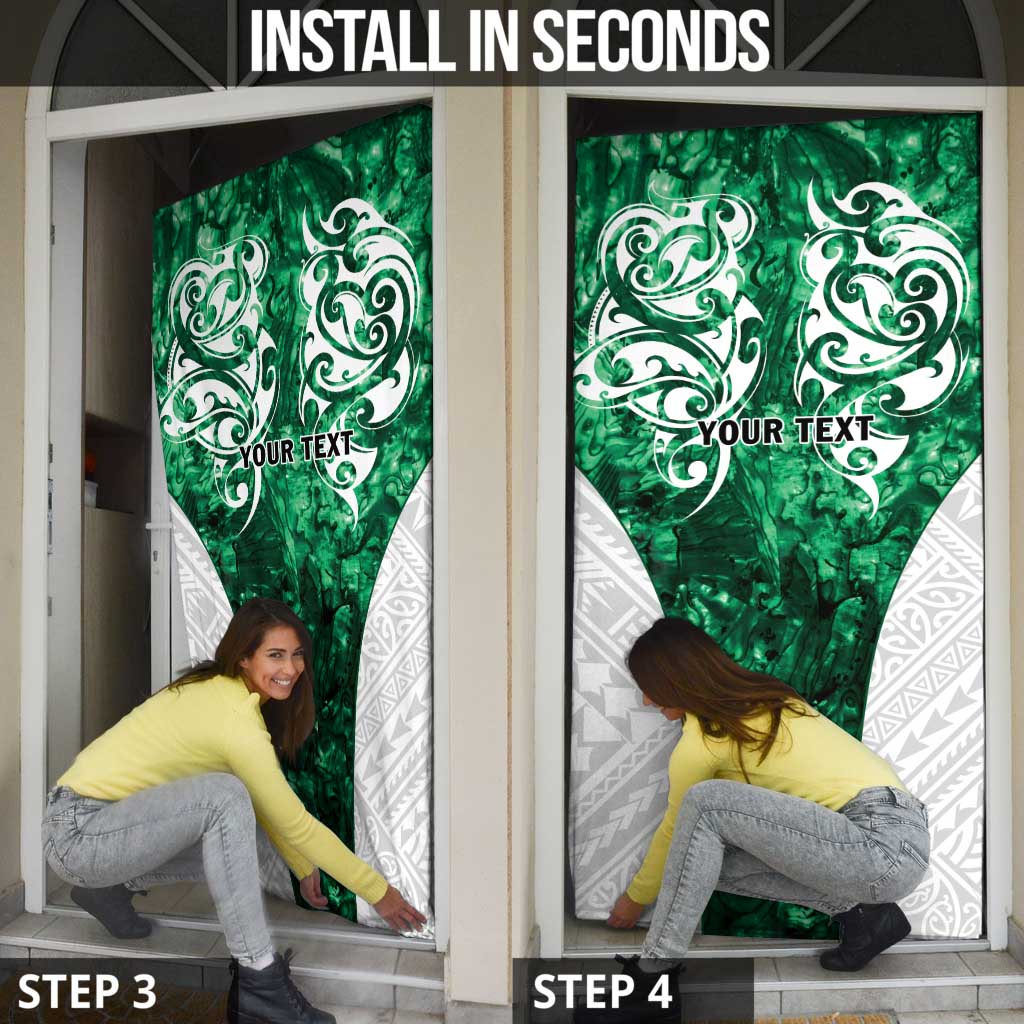 Queensland Maori Kiwi Personalised Door Cover Kikirangi Papua Shell Maori Tribal Tattoo - Aussie Hoodie