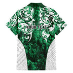 Queensland Maori Kiwi Personalised Family Matching Long Sleeve Bodycon Dress and Hawaiian Shirt Kikirangi Papua Shell Maori Tribal Tattoo