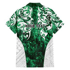 Queensland Maori Kiwi Personalised Family Matching Off The Shoulder Long Sleeve Dress and Hawaiian Shirt Kikirangi Papua Shell Maori Tribal Tattoo
