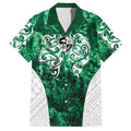 Queensland Maori Kiwi Personalised Family Matching Short Sleeve Bodycon Dress and Hawaiian Shirt Kikirangi Papua Shell Maori Tribal Tattoo