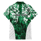 Queensland Maori Kiwi Personalised Family Matching Short Sleeve Bodycon Dress and Hawaiian Shirt Kikirangi Papua Shell Maori Tribal Tattoo