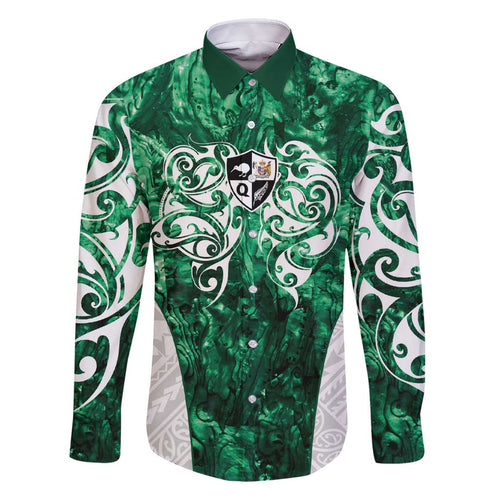 Queensland Maori Kiwi Personalised Family Matching Short Sleeve Bodycon Dress and Hawaiian Shirt Kikirangi Papua Shell Maori Tribal Tattoo