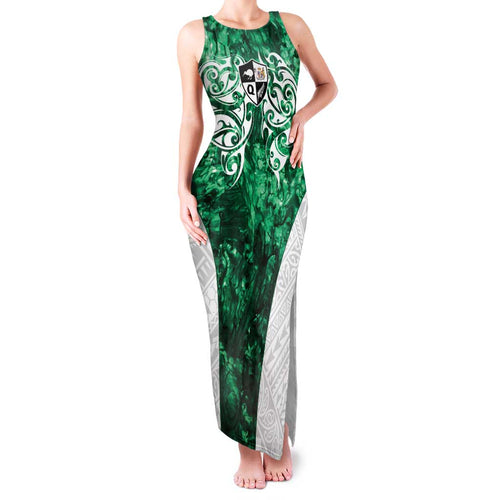 Queensland Maori Kiwi Personalised Family Matching Tank Maxi Dress and Hawaiian Shirt Kikirangi Papua Shell Maori Tribal Tattoo