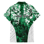 Queensland Maori Kiwi Personalised Hawaiian Shirt Kikirangi Papua Shell Maori Tribal Tattoo