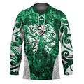 Queensland Maori Kiwi Personalised Hockey Jersey Kikirangi Papua Shell Maori Tribal Tattoo - Aussie Hoodie