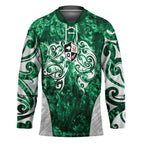 Queensland Maori Kiwi Personalised Hockey Jersey Kikirangi Papua Shell Maori Tribal Tattoo - Aussie Hoodie