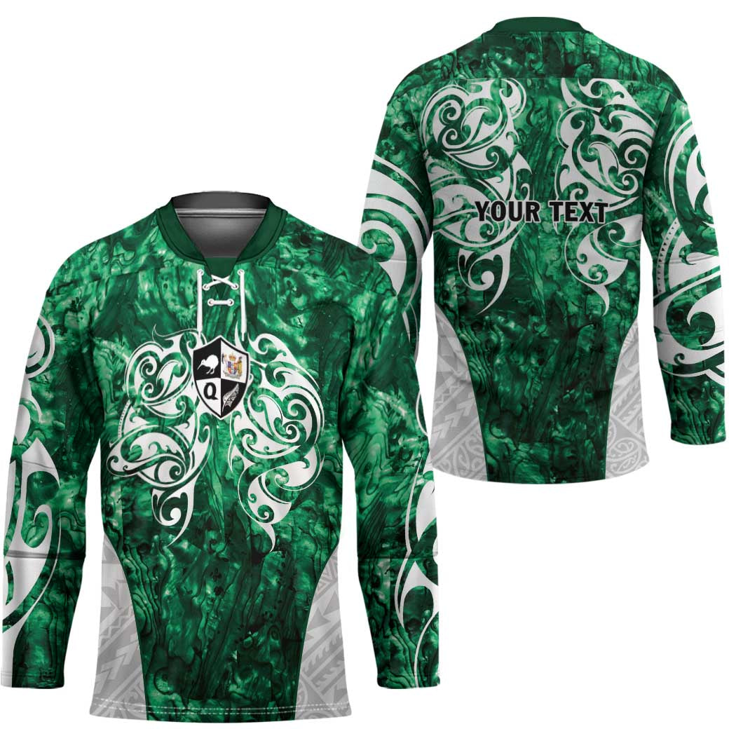 Queensland Maori Kiwi Personalised Hockey Jersey Kikirangi Papua Shell Maori Tribal Tattoo - Aussie Hoodie