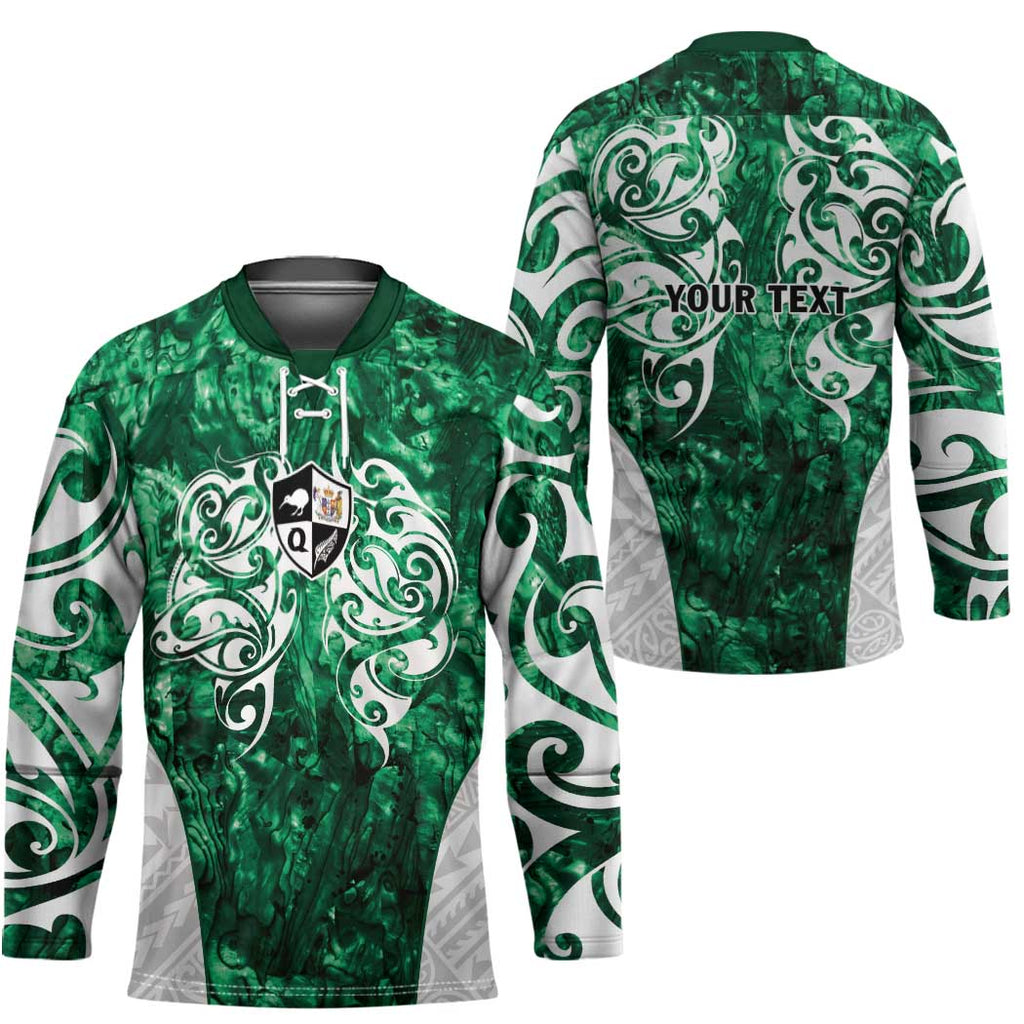 Queensland Maori Kiwi Personalised Hockey Jersey Kikirangi Papua Shell Maori Tribal Tattoo - Aussie Hoodie