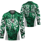 Queensland Maori Kiwi Personalised Hockey Jersey Kikirangi Papua Shell Maori Tribal Tattoo - Aussie Hoodie