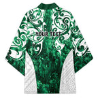 Queensland Maori Kiwi Personalised Kimono Kikirangi Papua Shell Maori Tribal Tattoo - Aussie Hoodie