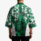 Queensland Maori Kiwi Personalised Kimono Kikirangi Papua Shell Maori Tribal Tattoo - Aussie Hoodie