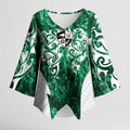 Queensland Maori Kiwi Personalised Kimono Sleeve Blouse Kikirangi Papua Shell Maori Tribal Tattoo - Aussie Hoodie