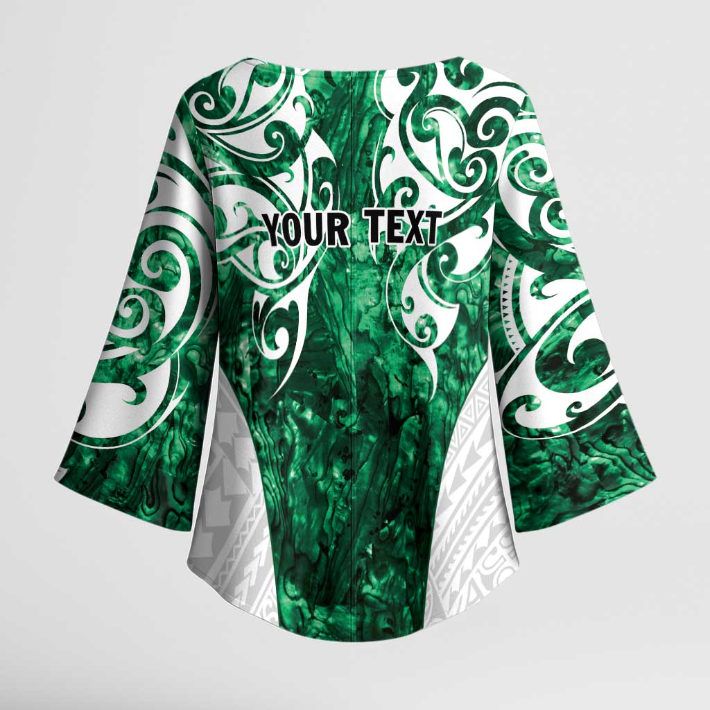 Queensland Maori Kiwi Personalised Kimono Sleeve Blouse Kikirangi Papua Shell Maori Tribal Tattoo - Aussie Hoodie