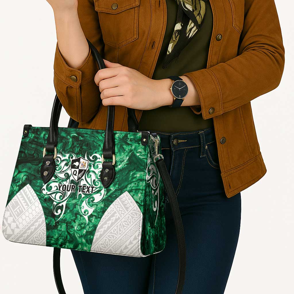 Queensland Maori Kiwi Personalised Leather Bag Kikirangi Papua Shell Maori Tribal Tattoo - Aussie Hoodie