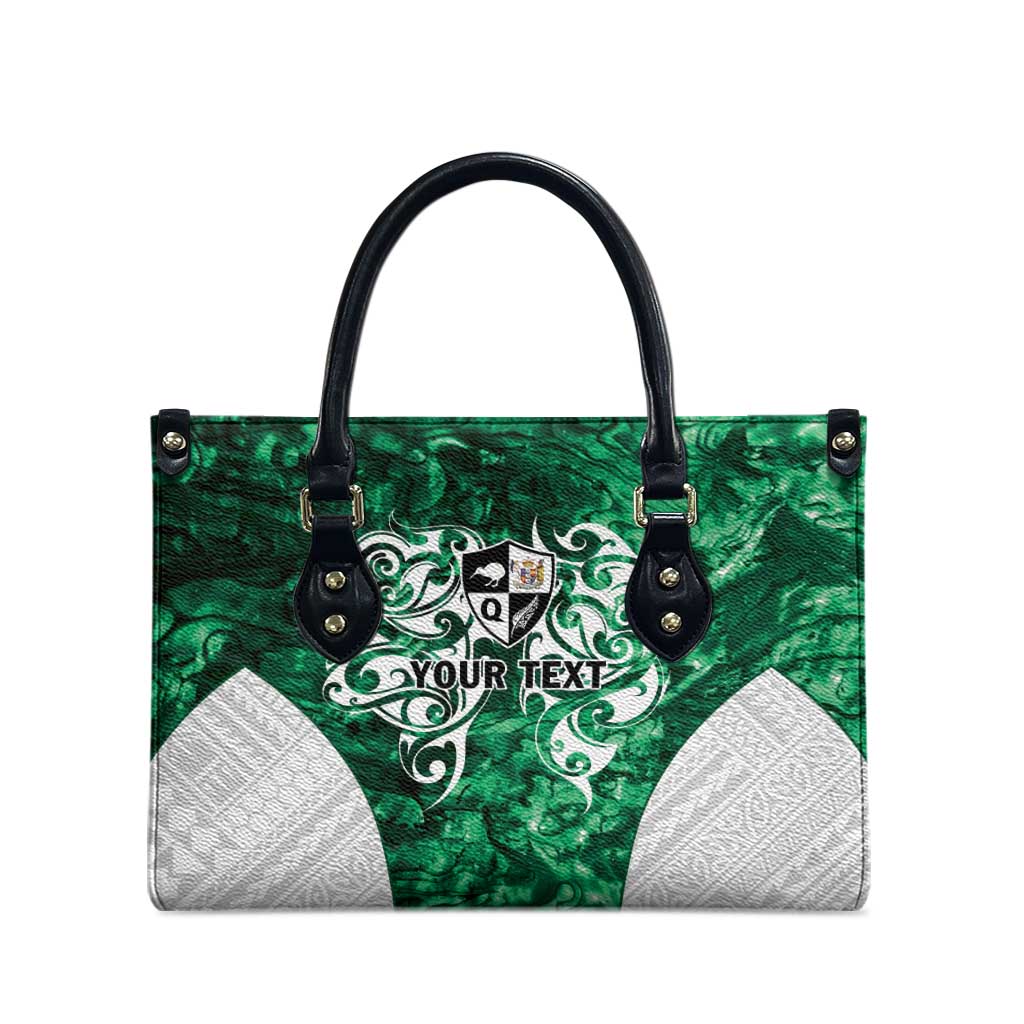 Queensland Maori Kiwi Personalised Leather Bag Kikirangi Papua Shell Maori Tribal Tattoo - Aussie Hoodie