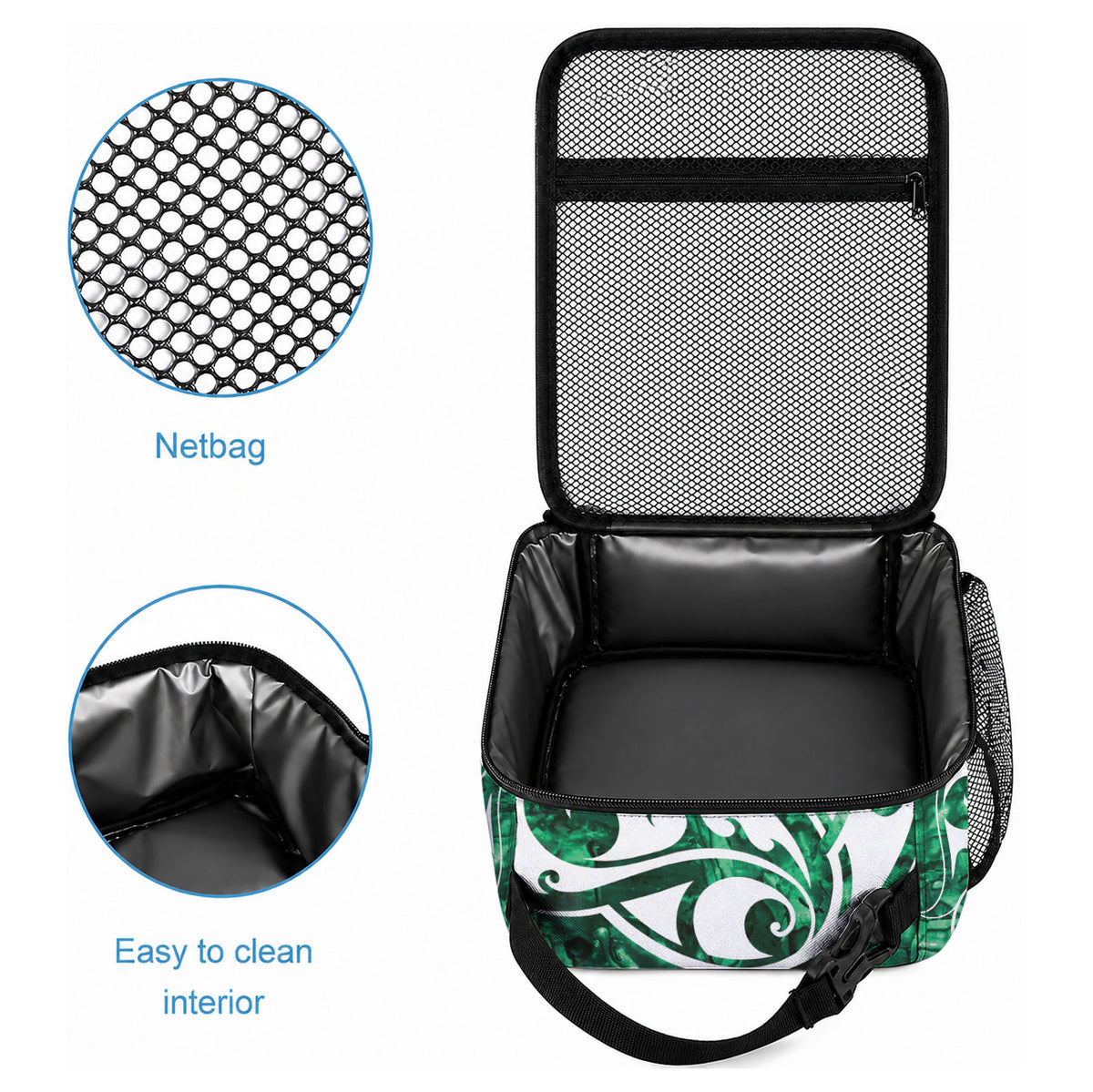 Queensland Maori Kiwi Personalised Lunch Bag Kikirangi Papua Shell Maori Tribal Tattoo