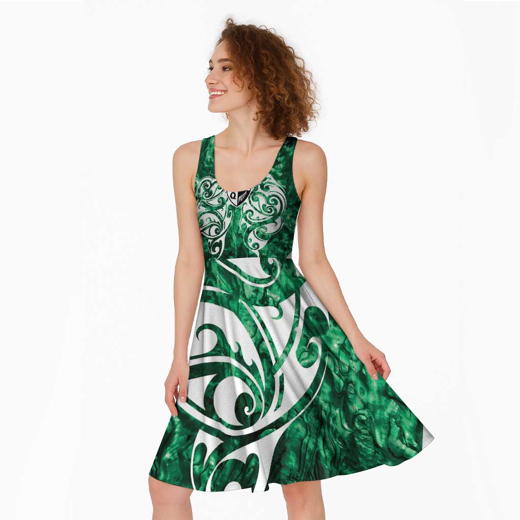 Queensland Maori Kiwi Personalised Midi Dress Kikirangi Papua Shell Maori Tribal Tattoo - Aussie Hoodie