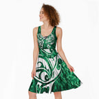 Queensland Maori Kiwi Personalised Midi Dress Kikirangi Papua Shell Maori Tribal Tattoo - Aussie Hoodie