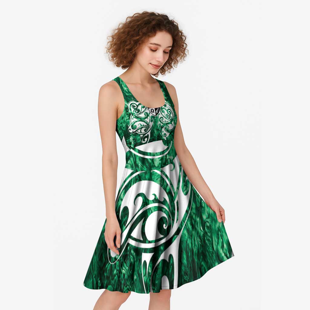 Queensland Maori Kiwi Personalised Midi Dress Kikirangi Papua Shell Maori Tribal Tattoo - Aussie Hoodie