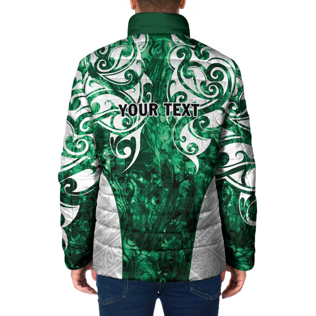 Queensland Maori Kiwi Personalised Padded Jacket Kikirangi Papua Shell Maori Tribal Tattoo - Aussie Hoodie