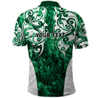 Queensland Maori Kiwi Personalised Polo Shirt Kikirangi Papua Shell Maori Tribal Tattoo