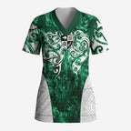 Queensland Maori Kiwi Personalised Scrub Top Kikirangi Papua Shell Maori Tribal Tattoo - Aussie Hoodie