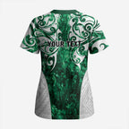 Queensland Maori Kiwi Personalised Scrub Top Kikirangi Papua Shell Maori Tribal Tattoo - Aussie Hoodie