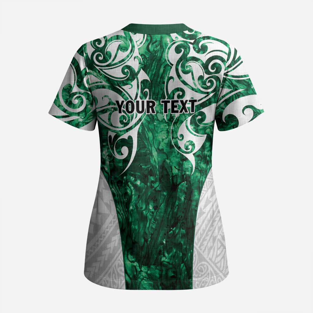 Queensland Maori Kiwi Personalised Scrub Top Kikirangi Papua Shell Maori Tribal Tattoo - Aussie Hoodie